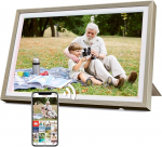 Digitaalne pildiraam 32 GB 10,1-tolline WiFi puuteekraaniga digitaalne pildiraam HD 1280 x 800 IPS, automaatne p&ouml;&ouml;ramine, fotode jagamine igal ajal ja igal pool Frameo/Uhale rakenduse kaudu, Desert Gold
