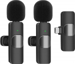 Lancoon Pack of 2 Lavalier Microphone Compatible with Android Laptop Small Lapel Microphone with Plug and Play Noise Reduction for Live Streaming Vlog Interview