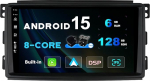 SXAUTO Android 14-6G+128G - IPS Autoradio Sobib Benz Smart Fortwo 451 (2005-2010) - Traadita Carplay/Android Car/DSP - Kaamera + MIC - DAB roolijuhtimine AHD Fast Boot 360-Cam - 2 DIN 9