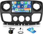 CAMECHO 4+64G 10 Zoll Android 15 Autoradio f&uuml;r Renault Master/OPEL Movano/Nissan NV400 2010 mit Wireless Carplay Android Auto, GPS Navi Radio Touchscreen HD mit Bluetooth WiFi RDS FM +R&uuml;ckfahrkamera