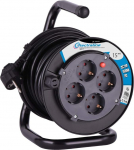 Electraline 49031 Kaablirull H05VV-F 3G1,5 15 m kaabli IP20 siseruumide kaablirull 4 Schuko pistikupesaga / kaablikarp koos pikenduskaabliga / kaablirull k&auml;epidemega k&auml;epidemega