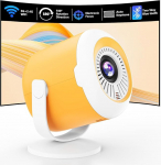 Mini projektor Kaasaskantav mini projektor WiFi ja Bluetoothiga P&ouml;&ouml;rlev filmiprojektor elektroonilise fookusega LED Pico projektorid kodukino jaoks, mis &uuml;hildub nutitelefoni, TV-pulga, s&uuml;learvuti, HDMI, USB-ga