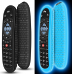 2 komplekti sinist ja musta silikoonist nahakate Sky Q h&auml;&auml;lpuldi SKY135 kaugjuhtimispuldi jaoks Silikoonist nahakate Sky Q Touch ja Non-Touch kaugjuhtimispuldi jaoks