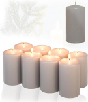 Candelo komplekt 8 sammask&uuml;&uuml;nla j&otilde;ulumeeleolu k&uuml;&uuml;nlad - Hall - 5,8 cm x 12 cm - advendik&uuml;&uuml;nal j&otilde;ulukaunistus - j&otilde;uluk&uuml;&uuml;nlad advendip&auml;rgale