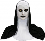 Hirmutav Halloween maskid, Hirmutav nunnade mask, Halloween nunna Cosplay, Hirmutav lateks &otilde;udusmask koos peakattega t&auml;iskasvanutele, Halloween Cosplay kost&uuml;&uuml;m, peo rekvisiidid