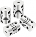 hankekaart Flexible Kupplungen, 3 mm auf 3 mm, Gelenkverbinder, flexible Wellenkupplungen, Motorkupplungen f&uuml;r 3D-Drucker, CNC-Maschine, Motorf&uuml;hrung, DIY-Encoder D15 x L 20 mm, 4 St&uuml;ck