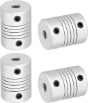 hankekaart Flexible Kupplungen, 5 mm bis 5 mm, Gelenkverbinder aus Aluminiumlegierung, flexible Wellenkupplungen, Motorkupplung f&uuml;r 3D-Drucker, CNC-Maschine, Motorf&uuml;hrung, DIY-Encoder D25 x L 19 mm