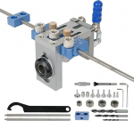 GHIBFBT 5/8/10/15 mm Drilling Template, Self-Centering 3-in-1 Dowel Jig Kit, Multifunctional Adjustable Woodworking Connection Tool Drill Guide Locator for Woodworking