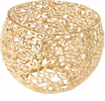 riess-ambiente.de Filigree Design Coffee Table Abstract Leaf 50 cm Gold Handmade