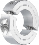 sourcing map Doppelter geteilter Klemmschaftkragen f&uuml;r 2,2 cm Schaft, zweiteiliger Spannbund 3,8 cm Au&szlig;endurchmesser, 1,27 cm Dicke, Aluminiumlegierung, Schraubzwinge