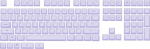 EPOMAKER AegisSil Custom Keyboard Keycaps Set, Silikoon materjal, Cherry profiil, 113 klahvi, 65%/75%/96%/Full Size Cherry MX, Kailh, Outemu , Gateron mehaaniline m&auml;nguklaviatuur (lilla)