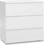 Newfurn Nikita.Eleven Sideboard Modern Sideboard Highboard Multi-Purpose Cabinet II 80 x 80 x 45 cm (W x H x D) II in White/White Living Room Bedroom Dining Room