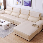Libisemiskindel nahast diivanikate, L-kujuline diivanikate 2 3-kohalise nurga diivaniga diivanikate lemmikloomadele, lamav kate elutoa jaoks beež 60 x 120 cm / 24 x 47 tolli