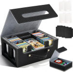6 in 1 MTG Commander Deck Box, Deck Box koos Commander Display ja Cube Tray, Trading Card Storage Box for Commander Display, Trading Card Box, Storage Box for MTG Hold 600 Double-Sided Cards