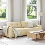 vidaXL 3-kohaline diivan Cream 180 cm kangas