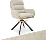 S&ouml;&ouml;gitoa toolid p&ouml;&ouml;rlevad k&auml;etoega - 360&deg; p&ouml;&ouml;rlev &uuml;hekohaline tool kahekordse seljatoega, eemaldatav istmepadi, linasest materjalist k&ouml;&ouml;gitool s&ouml;&ouml;gituppa ja elutuppa, kontorisse, beeži v&auml;rvi