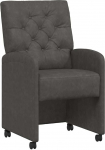 vidaXL s&ouml;&ouml;gitoa toolid ratastega 2 tk must 58 x 67 x 97 cm, kaasaegne s&ouml;&ouml;gitoa toolide komplekt, ergonoomilised kunstnahast toolid, stiilne k&ouml;&ouml;gisisustus, funktsionaalne sisustuslahenduse lahendus