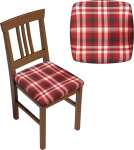 6 tk tooli katete komplekt Punane ruuduline elastne s&ouml;&ouml;gitooli kate pestav tooli istme kaitsja pehme eemaldatav Stretch s&ouml;&ouml;gitool Slipcover