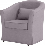 Ektorp Tullsta tooli kate &uuml;hildub ainult IKEA Tullsta tugitooliga diivanikattega (pol&uuml;ester, helehall).