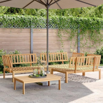 Garten-Ecksofas aus Paletten 4 St&uuml;ck aus massivem Akazienholz f&uuml;r Terrasse als Palettensofa Ecksofa 4er-Set