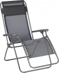 Lafuma MOBILIER Zero Gravity RT 2 lamamistool - kokkupandav lamamistool terrassile ja aeda - vastupidav Batyline kangas - mitme asendiga lamamistool, mugav, Prantsusmaa - Hall malm - Hall valuraua