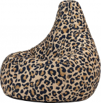 Icon Dalton Leopard Bean Bag, kootud kangast, Gaming Bean Bag Adult koos t&auml;idisega, Bean Bag, Lounge Chair, Garden, Bedroom, Living Room, Living Room Furniture