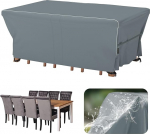Velway aiam&ouml;&ouml;bli kate, veekindel, 242 x 162 x 71 cm, tuulekindel kaitsekate helkurribadega, 600D Oxfordi m&ouml;&ouml;blikomplektide kate, tolmukindlad katted aialauale, istumiskomplekt, hall