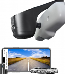 Mangoal Front 4K & Rear 1080p Dash Cam Custom Fit for Audi (mudel C Black), integreeritud OEM Look, UHD 2160P video, G-sensor, Loop Recording, WiFi ja tasuta rakendus, 128GB kaart