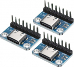 hankekaart 3 x USB Typ C Breakout Board Buchse 2,54 mm Anschluss mit Pin Header Stecker