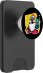 Weihnachtsmann Friedenszeichen Retro Pop Charakter Grafik Kunst lustig PopSockets PopWallet f&uuml;r MagSafe