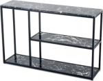 Sissep&auml;&auml;sulaua, konsoollaud 3-korruselise riiuliga, kitsas diivanilaud, v&auml;ike raamatukapi koridorilaud, 31,5 x 11,8 x 31,5 tolli (v&auml;rv : Must 1)