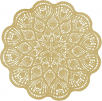 PVC kohamatid, komplekt 8, &otilde;&otilde;nsad lumehelbeke lillemustriga kohamatid ja allapanijad modernsed, kohamatid k&ouml;&ouml;ki, koju, s&ouml;&ouml;gitoa lauale, roosakas kuldne, 38 cm
