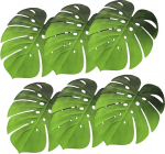 Mobestech Eva laudvaibad Monstera lehega, libisemisvastased ja isoleerivad, 6 kohamati pakett s&ouml;&ouml;gilaua ja peo jaoks, kuumakindlad lauamattad rohelises toonis
