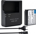 LC-E10 akulaadija, LP-E10 liitium-ioon akulaadija komplekt, 2200mAh, EOS Rebel T7, T6, T5, T3, T100, 4000D, 3000D, 2000D, 1500D, 1300D ja rohkem (mitte T3i T5i T6i T6s T7i jaoks).