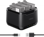 Akulaadija 3 kanaliga DJI Osmo Action 5 Pro aku laadimisjaam USB C kiirlaadija Tegevuskamera tarvikud