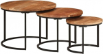 Homgoday pesitsuslaudade 3 t&uuml;kki tahke puidust akaatsia pesitsus kohvilaud diivan aktsent End Side Nest of Table Set, elutuba magamistuba m&ouml;&ouml;bel diivan ladustamise laud
