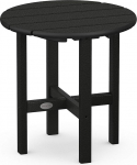 Polywood Round 18" End Table High Density Polyethylene Black 18"