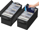 DVD hoiukarp 40 x 20 x 15 cm DVD-kastid kaanega mahutab 50 DVD-d t&auml;isjuveel-karbis 85 DVD-d Slim-karbis ja 220 plaati CD-&uuml;mbristes korraldaja jaoks