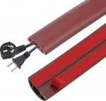 PATIKIL isekleepuv kaablikanal punane, 3 cm x 3 meetrit, paindlik PVC kaablikanal, kaablisild kaablijuhtimiseks, laud, p&otilde;randad, seinad, kodu, kontor, ladu