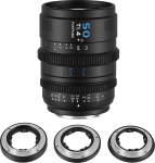 SIRUI VP-1 Vision Prime 1 T1.4 Full Frame Cine Lens, 50mm Cinema Lens with Manual Focus and Pre-Installed E-Mount, Interchangeable RF/Z/L Mounts (Black)