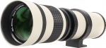 FOTGA 420-800 mm f/8.3 Super Teleobjektiiv Canon EOS DSLR kaamerale 7D 6D Mark II, 5D Mark IV, III, II 5D2 5D3 90D 80D 77D 70D 60D 750D 760D 800D 1200D 1300D 1500D (valge)