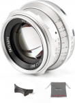 Fabrik Direkt 7artisans 35 mm F1.2 APS-C Manual Focus Lens Wide Fit for Compact Mirrorless Cameras Canon Camera M1 M2 M3 M5 M6 M10 EOS-M Mount (Silver)