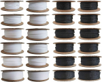 Punutud muhv alates 2-4 mm kuni 25-50 mm, v&auml;rv: must, suurus: 14-30 mm - 25 meetrit.