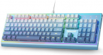 Redragon K654 RGB Gaming Keyboard, 104 klahvi juhtmega mehaaniline klaviatuur kaalutud alumiiniumraamiga, uuendatud hot swap l&uuml;liti alus, punased l&uuml;litid, sinine gradient