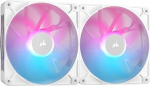 CORSAIR iCUE LINK RX140 RGB 140 mm PWM ventilaator koos iCUE LINK s&uuml;steemikeskusega - magnetkuppel laager - kaksikpakett - valge