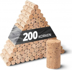 Tuuters 200 Craft korgid - Looduslikud korgid, pudelikorgid k&auml;sit&ouml;&ouml;ks ja kaunistamiseks - DIY korgid (45 x 24 mm) loomingulisteks projektideks