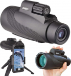 Gosky 12X50 High Power Prism Monocular - Waterproof /Fog-proof/Shockproof Grip Scope -FMC Green Film Optical Lens -for Hiking,Hunting,Climbing,Birdwatching Watching Wildlife and Scenery
