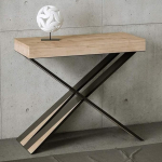 IMAGO FACTORY Tiago pikendatav konsoollaud, s&ouml;&ouml;gilaud (kuni 300 cm), konsoollaud esikusse, pikendatav k&ouml;&ouml;gilaud, konsool Made in Italy (naturaalne tammepuu)