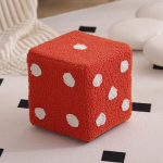 Multifunktsionaalne kokkupandav laud, Faux lambavillast kuubikuubik, ruudukujuline kuubikuubik, multifunktsionaalne pehmete pehmete jalgadega karikatuur, loominguline kuubikuubik kodu, elutuba, magamistuba (punane, 7.87