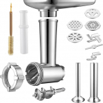 Fleischwolf-Aufsatz, Kompatibel Mit Kenwood K&uuml;chenmaschinen Chef/Chef XL, KVC, KVL, KMix - Robuster Fleischwolf Aus Edelstahl